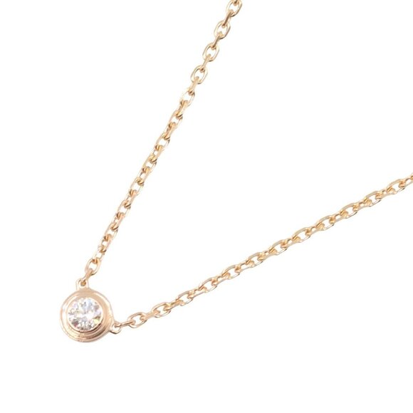 CARTIER 18k Rose Gold Diamond Necklace - Picture 1 of 6